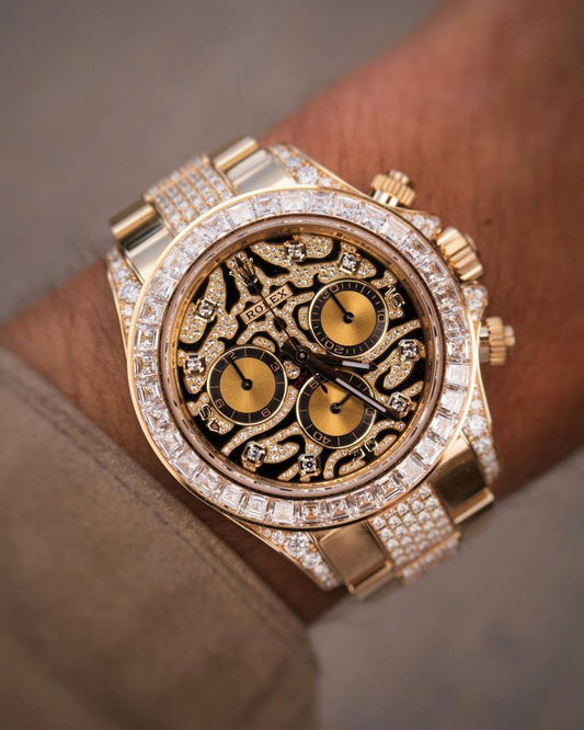 Rolex bedazzled Cosmograph Daytona Eye of the Tiger 116598 TBR