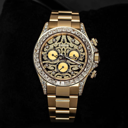 Rolex bedazzled Cosmograph Daytona Eye of the Tiger 116598 TBR