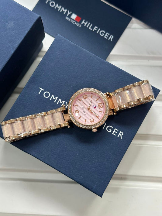 Tommy Hilfiger Luxury Pink & Gold Stylish Girls