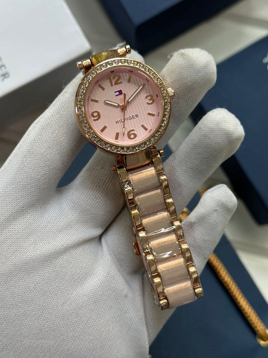 Tommy Hilfiger Luxury Pink & Gold Stylish Girls