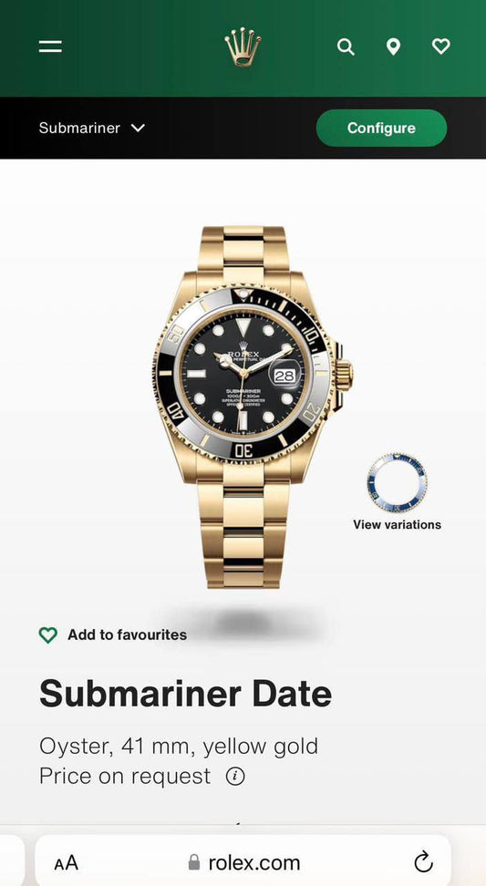 ROLEX Submariner GOLD Luxury watch premium finish